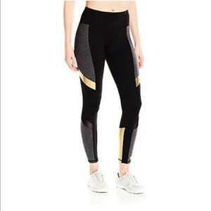 Betsey Johnson Black & Gold Performance Leggings M